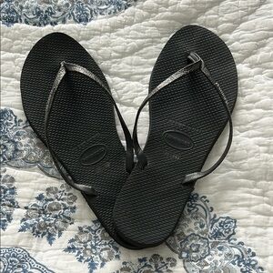Havaianas Women's Black Flip Flops